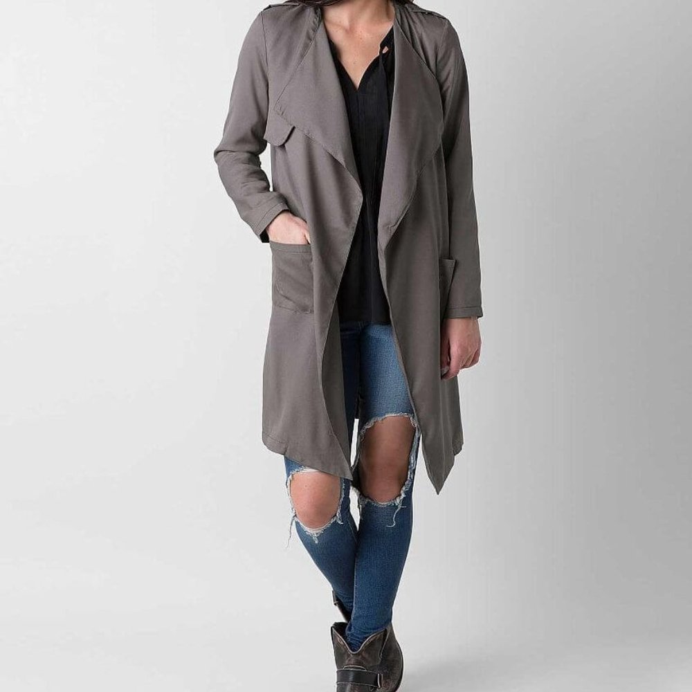 Lira Windswept Duster Cardigan Charcoal